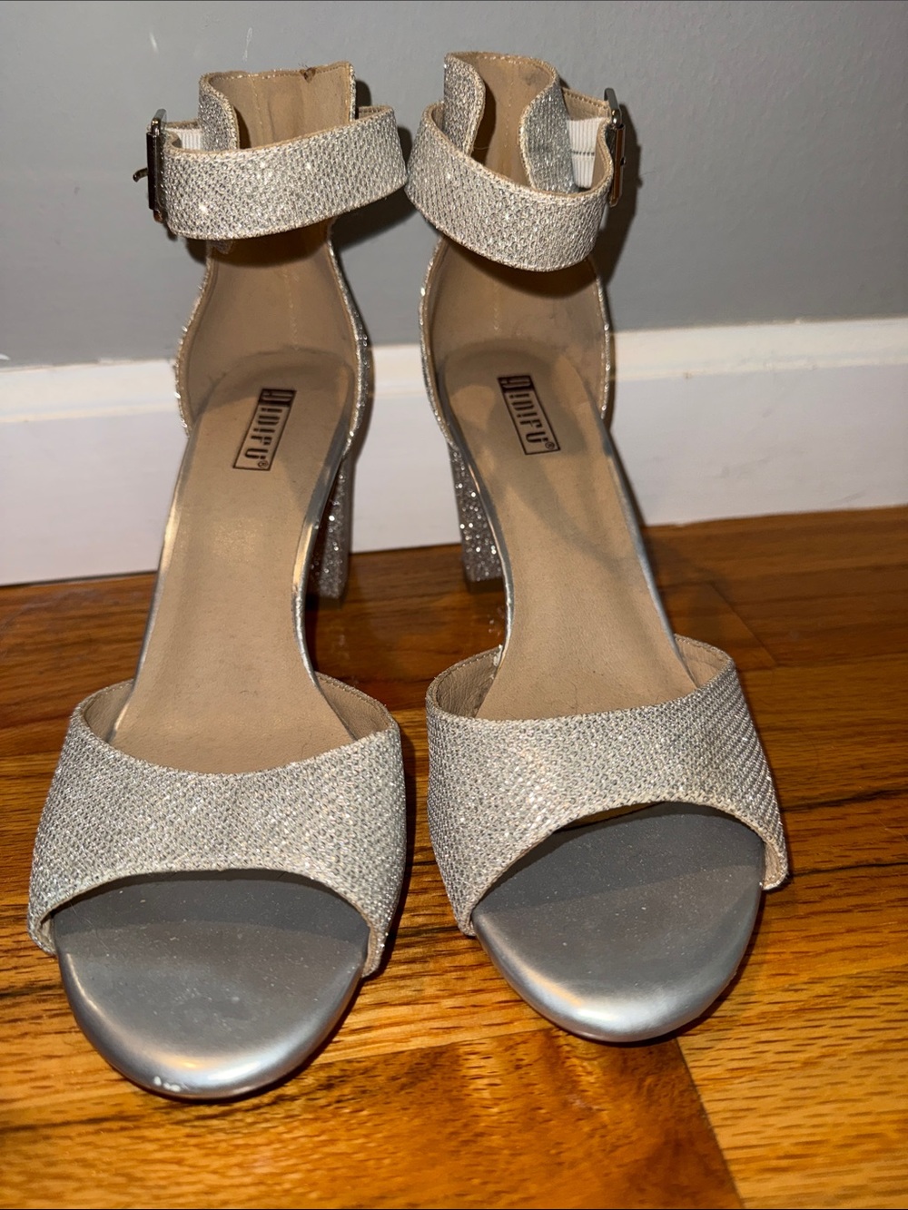 Sparkling Silver Heels 8.5